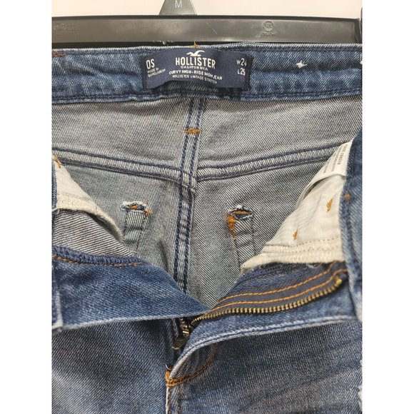 Hollister Curvey High-Rise Mom Jean, VintageStretch. OS 24Wx25L Great Condition. - Picture 14 of 14